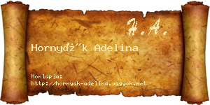 Hornyák Adelina névjegykártya